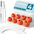 4 Pairs Replacement Ear Tips for AirPods Pro 1st /2nd(Orange) | with Noise Reduction Hole,Built-in dust Guard Screen Silicone Ear Tips with Cleaning Pen