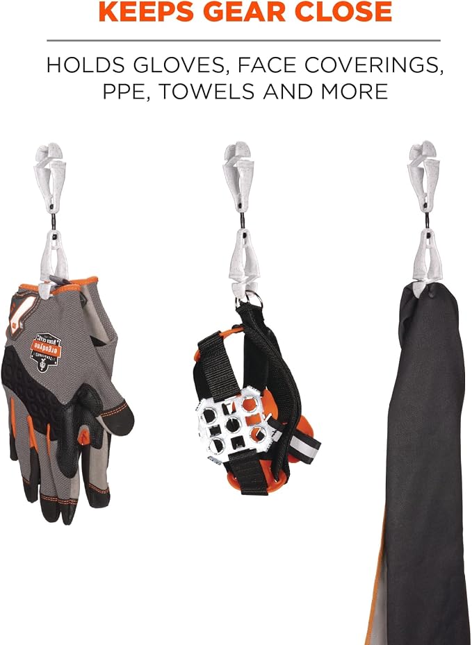 Ergodyne Squids 3420 Swiveling Glove Clip Holder with Dual Clips