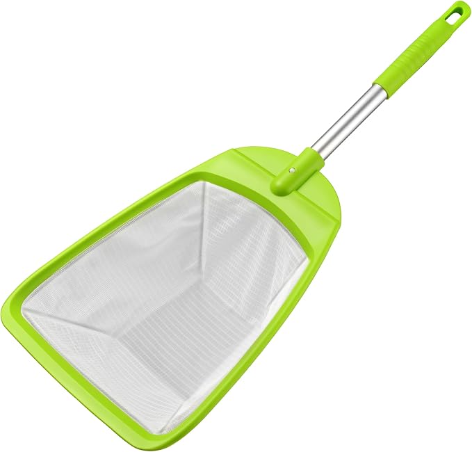 Sepetrel Pool Skimmer Net-Total Length 24 inches, Leaf Rake Nets with Aluminum Pole for Fast Cleaning Swimming Pools,Ponds, Hot Tub, and Spas, Pool Cleaner Supplies and Accessories