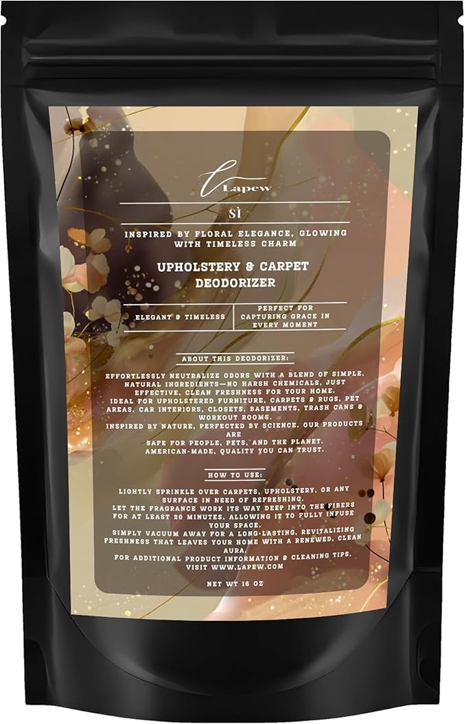 Sì Carpet Freshener Powder 16 oz | Powerful Odor Eliminator for Home | Upholstery Deodorizer | Carpet Deodorizer | Cat Litter Box | Sì Armani Fragrance