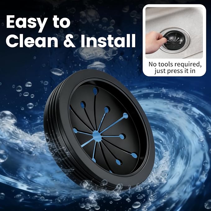 Garbage Disposal Splash Guard, 2 Pack 3 1/8" Sink Baffle Disposer Drain Splash Guard Collar Rubber Replacement Quiet Cover Ullnosoo for Waste King, Whirlaway, GE Disposer