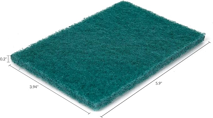 50 Pack Heavy Duty Green Scouring Pads 4x6 Inch – Large Non Scratch Scrub Pads Bulk for Kitchen, Dishes, Pots, Pans, Grill & Household Cleaning – Reusable Multipurpose Scrubber Pads