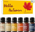 Diffuser Essential Oils, Aromtopia Fall Fragrance Oil for Candle Making, Essential Oils for Diffusers for Home, 6x10ml Autumn Set, Soap Making Scents, Pumpkin Pie, Musk Vanilla, Autumn Wildness, More