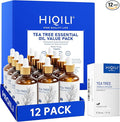 HIQILI Tea Tree Oil Set - 1 fl oz (12 Pack), Bulk Pack for Biz Purchase | Ideal for Nail Care, Hair Care, Skin Care, Diffuser, DIY, Holiday Gift & Home Use