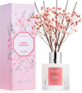 Reed Diffuser Set, 3.38 fl oz (100 ml) - Cherry Blossom Oil Diffusers with 8 Reed Sticks, Home Fragrance Reed Diffuser for Bathroom Shelf Decor