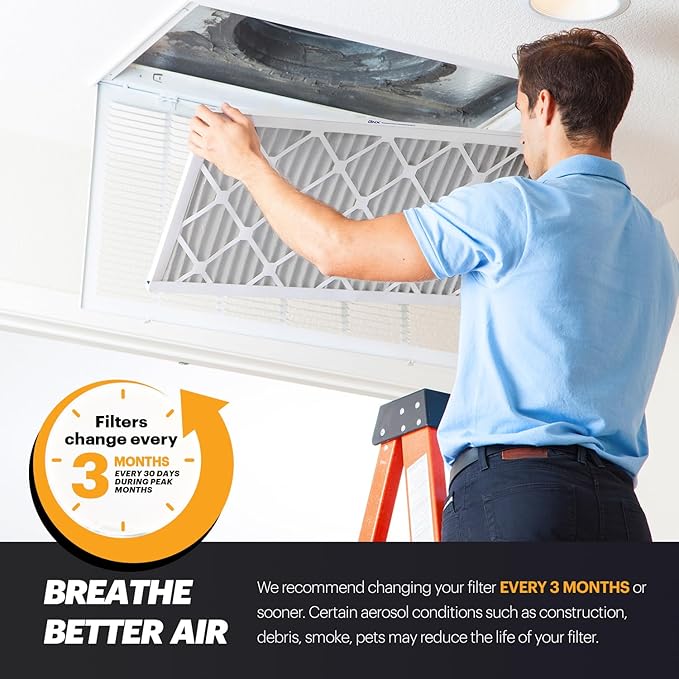 BNX TruFilter 18x18x1 Air Filter MERV 11 (6-Pack) - MADE IN USA - Allergen Defense Electrostatic Pleated Air Conditioner HVAC AC Furnace Filters for Allergies, Dust, Pet, Smoke, Allergy MPR 1200 FPR 7