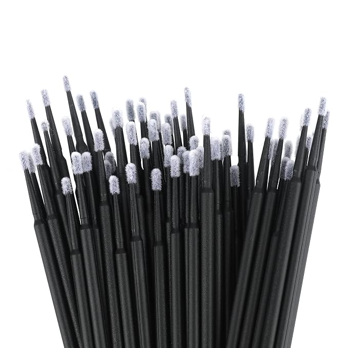 G2PLUS Micro Cotton Swabs 500PCS Disposable Eyelash Extension Applicators | Fine pointed tips for precise lash adhesive application, makeup correction, brow tinting, lip detailing and nail art cleanup