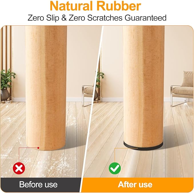CHUNZEXI Non Slip Furniture Pads - 32 Premium Furniture Grippers Self Adhesive Rubber Furniture Feet, Anti Slide Furniture Hardwood Floor Protector for Keep Couch Stoppers (1.5 inch Round)
