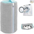 Shoe Washing Machine Bag,Laundry Shoe Bag for Washer and Dryer,Reusable Shoe Cleaning Bag for Sneakers,Tennis Shoes,With Self-locking Zipper, Microfiber Inside,Include Shoe Bag (Lite Grey - 1 Pack)