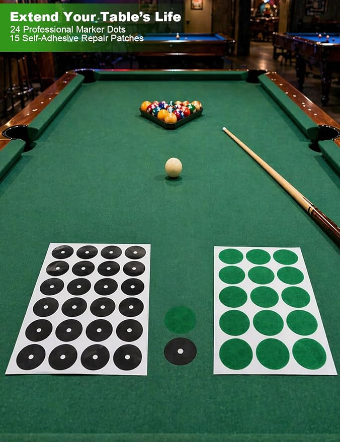 Pool Table Cleaner Kit - Anti-Residue Foam Billiard Table Cleaning Spray with Large Brushes, Cleaning Cloth, Billiard Table Maintenance Accessory Set - Suitable for Billiard Players for Home & Club