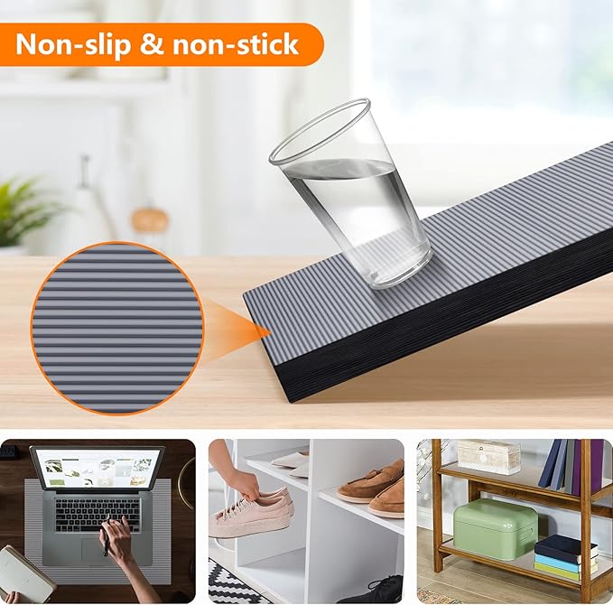 Shelf Liners for Kitchen Cabinets Non Adhesive Drawer Liner EVA Material Cupboard Mat Waterproof Refrigerator Mats Washable Fridge Liner for Cupboard and Desks Clear Shelf Liner 17.3 x 157.4 Inches