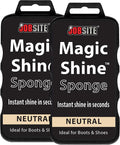 JOB SITE Instant Express Leather Boot & Shoe Shine Sponge - Neutral - 2 Pack