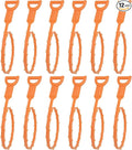 Amazon Basics Flexible Drain Clog Remover Snake Tool for Hair and Debris, Unclog Toilet, Sink, Shower, Bathtub, Sewer, 19.6-Inch, 12 Pack