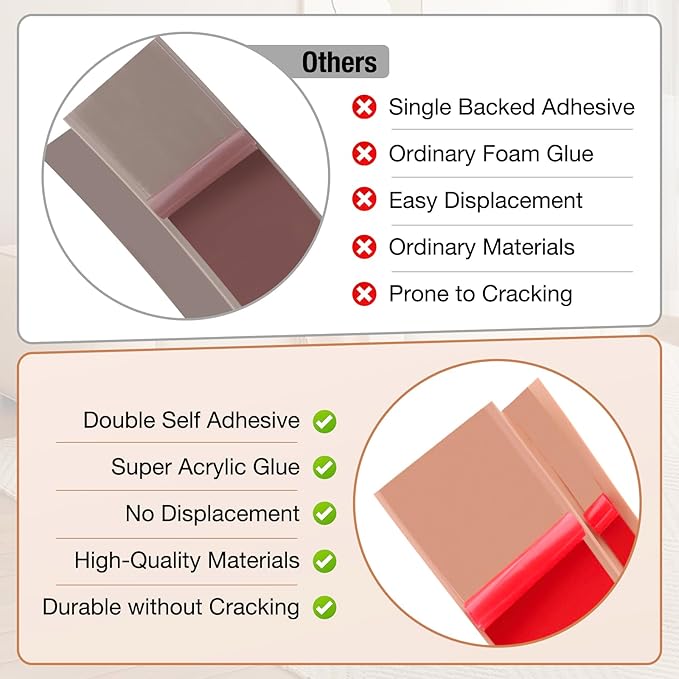 Floor Transition Strip Self Adhesive Vinyl Door Threshold for Doorways Carpet Edging Trim Overlap Edge Reducer for Laminate Floor, Carpet, Tile (Yellow Oak Grain, 3/5" to 4/5", 6.6Ft)