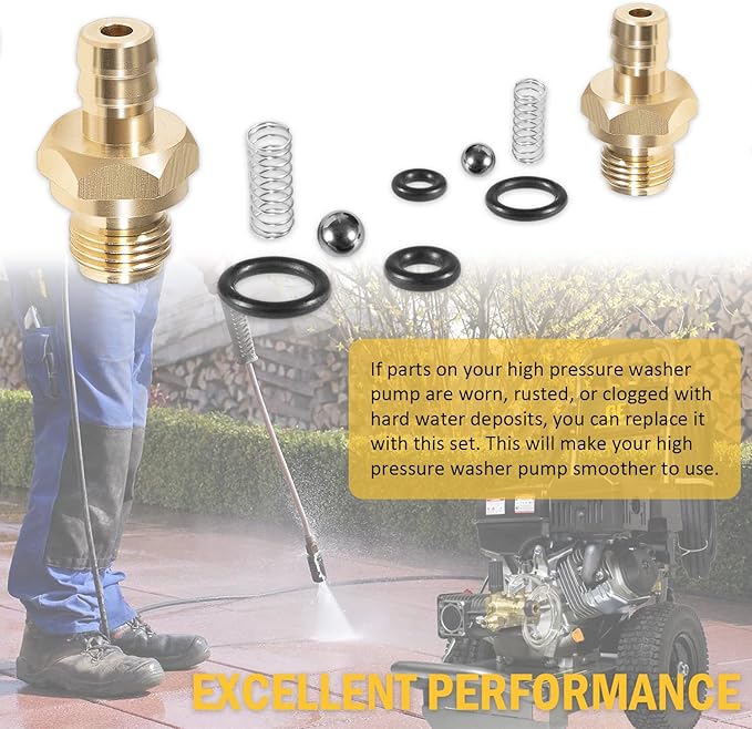 Pressure Washer Chemical Soap Injector Kit for Briggs and Stratton, Homelite, Ryobi and Husky Replaces 190593GS 190635GS and 203640GS (2 Set)