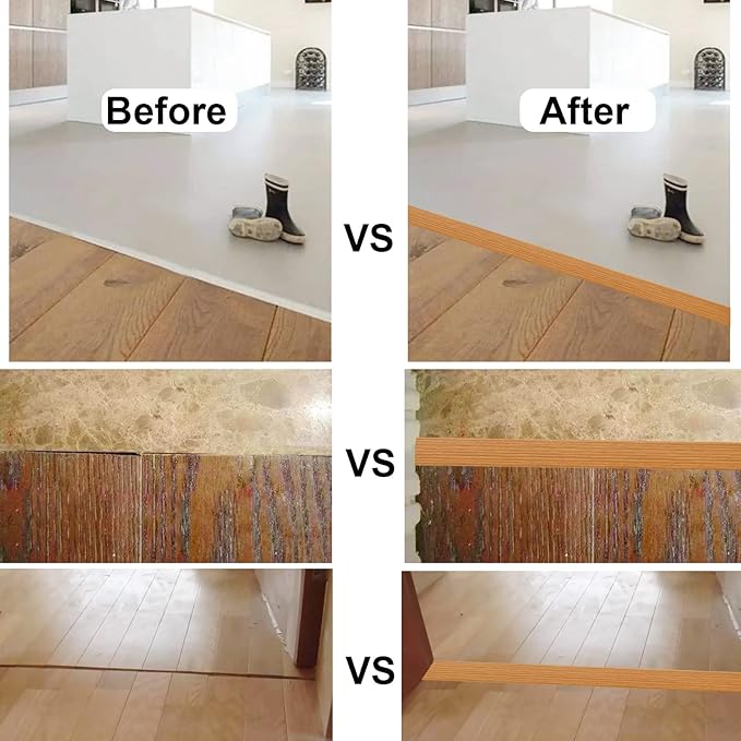 Floor/Door Flat Transition Strip & Self Adhesive Vinyl Edge Trim - Laminate Gap Covering Joining Strip