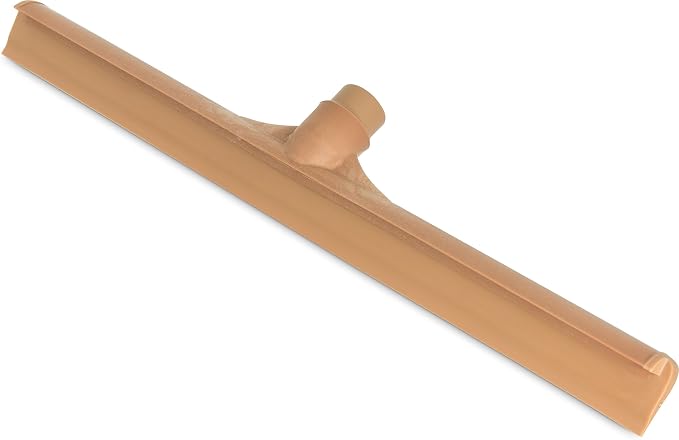 SPARTA 3656725 Plastic Floor Squeegee, Shower Squeegee, Heavy Duty Squeegee With Rubber Blade For Windows, Glass, Shower Doors, Floors, Windshields, 20 Inches, Tan, (Pack of 6)