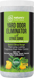 Yard Odor Eliminator with Citrus Surge – Outdoor Pet Odor Eliminator for Dog Urine & Poop Smell – Artificial Grass, Lawn, Kennel, Patio Deodorizer – Long Lasting Natural Granules – Pet Safe