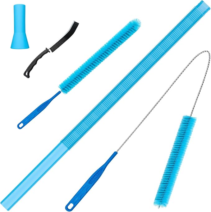 Dryer Vent Cleaner Kit with Flexible Vacuum Hose Attachments - Universal Lint Brush Tool Set for Clothes Dryer Cleaning, Shop Vac Accessories, Lint Trap Cleaner & Home Maintenance Essentials