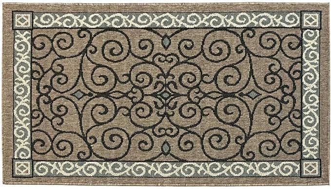 Pilgrim Home and Hearth 19673-1 - 3'x5' Area Rug - Area Rug with Non-Slip Backing, Ideal for Enteryway, Living Room, Bedroom, Kitchen, Bathroom, Laundry Room - Easy Clean, Durable, Low Pile Rug