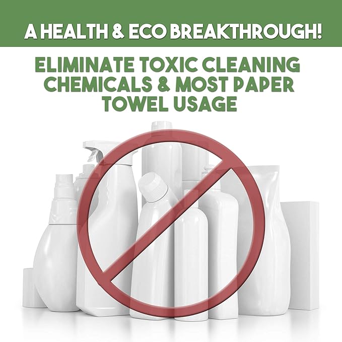 The Amazing Eco Cloth That Cleans Virtually Any Surface with Only Water. No More Paper Towels Or Toxic Chemicals. 4-Pack (14x14, Lavender)