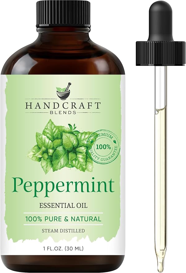 Handcraft Blends Peppermint Essential Oil – 1 Fl Oz – 100% Pure and Natural – Premium Grade Essential Oil for Diffuser and Aromatherapy, Skin, Massage, Candle and Soap Making Fragrance