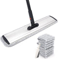 Flat Mop 24inch Heavy Duty Microfiber Wet Mop Commercial Mop | Deep Clean for Hardwood Tile Laminate 24-inch mop Frame Fits Most Homes Includes 4 Durable Reusable Pads