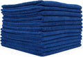 The Rag Company - All-Purpose Microfiber Terry Cleaning Towels - Commercial Grade, Highly Absorbent, Lint-Free, Streak-Free, Kitchens, Bathrooms, Offices, 300gsm, 14in x 14in, Royal Blue (12-Pack)