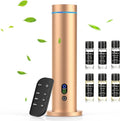 Waterless Diffuser, Essential Oil Diffuser, 1000 Sq.Ft Coverage Scent Diffuser – Plug-in Only, Adjustable Mist, Remote, Mood Lights for Home & Office, Large Room, Hotel, Gold