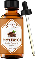 Siva Clove Bud Essential Oil, Glass Bottle with Dropper, 1 Fl Oz (30 ml) | Clove Bud Oil for Diffuser, Humidifier, Home Fragrance, Oral Care, Body Massage, Soap Making, Candle Making & DIY Projects