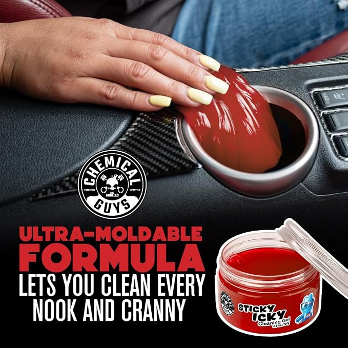 Chemical Guys, Sticky Icky Car Cleaning Gel, Apple & Strawberry, 4 Pack