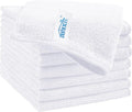 HOMEXCEL White Microfiber Cleaning Cloth, 8 Pack Cleaning Towels for Kitchen, Lint Free, Scratch-Free, Highly Absorbent, and Reusable Cleaning Rags for House, Window and Glass, Cars, 11.5 X11.5 inch