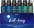 Aromtopia- Well-Being Essential Oil Blend Set, 6 * 10ml Diffuser Oils | Essential Oils for Diffuser, Candle Soap Making Scents