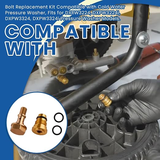 7115203BBK Bolt Replacement Kit Compatible with Cold Water Pressure Washer, Fits for DXPW3224, DXPW3224i, DXPW3324, DXPW3324i Pressure Washer Models