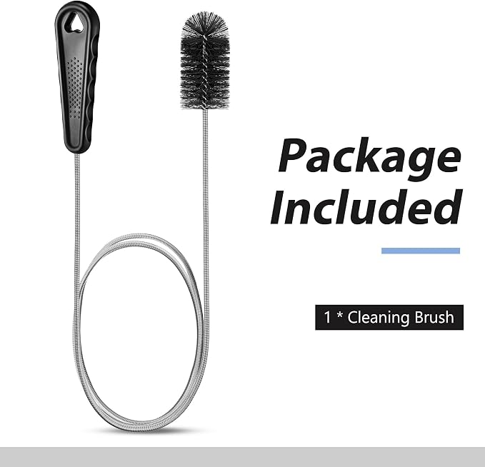 Condensate Trap Flexible Drain Brush, AC Drain Line Cleaning Brush for AC & HAVC Condensate P Trap(48 Inch,Black,1 Pc)