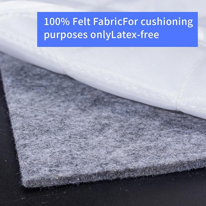 Extra Large Area Rug Pad, 9x12 Ft Cushioned Carpet Pad, Thick Felt Pad for All Floors, Keeps Rug in Place Soft