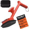 ThermoMaven Bristle-Free BBQ Grill Brush - No Wire Risk Steam Cleaner Removes Burnt Grease Fast - 17" Cool-Touch Handle, Scraper & 3 Replaceable Heads for Gas, Charcoal & Cast Iron