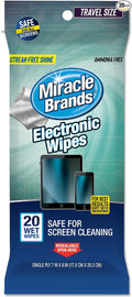 MiracleWipes for Electronics Cleaning - Screen Wipes Designed for TV, Phones, Monitors and More - 20 Count