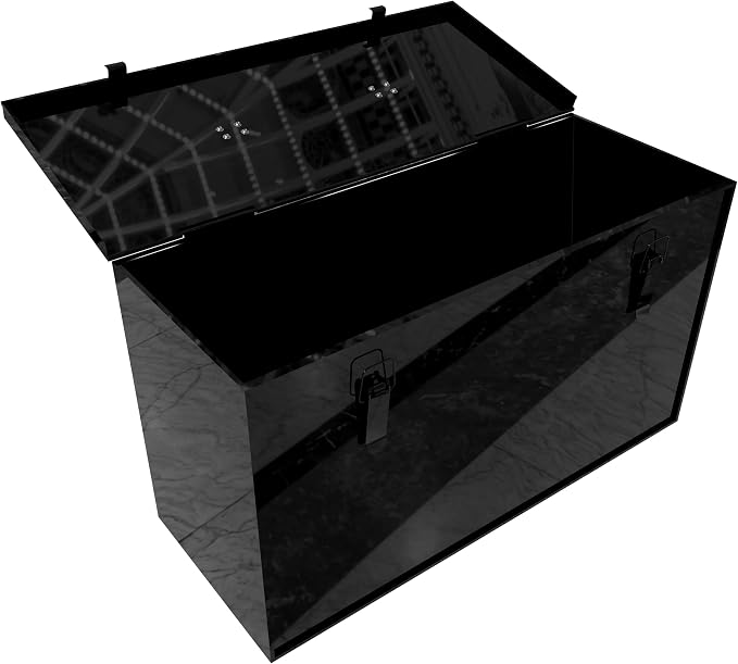 Fire Beauty FB203 Black Galvanized Ash Bucket for Fireplace & Grill | 3 Gallon Large Capacity , Anti-Scald Oak Handle , Sealed Lid Prevents Ash Spilling For Indoor Outdoor Use
