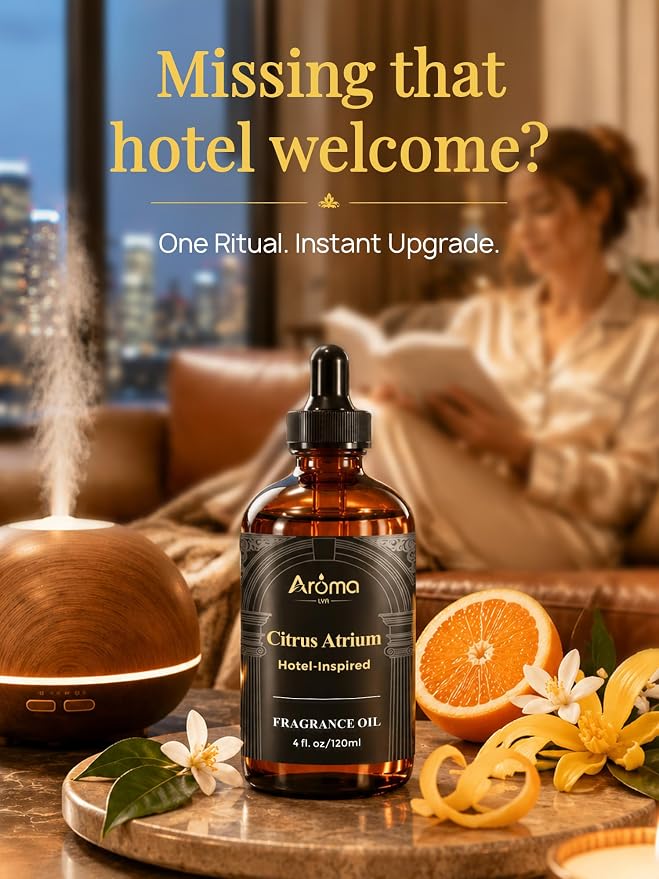 Hotel Collection Diffuser Oil - Citrus Atrium | Hotel-Inspired Miami Citrus Scent With a Rich Aroma and Long-Lasting Scent