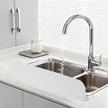 19.2inch(49cm) Silicone Sink Splash Guard, Sink Splash Guard with Suction Cup,Kitchen Sink Water Splash Guard, Kitchen Sink Splash Guard that Can Be Placed Behind (1, White)