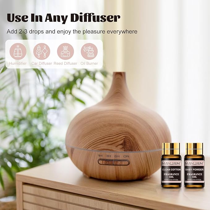 MAYJAM Essential Oils Set - Fragrance Oil for Diffuser Soap Candle Making | Long Lasting Scents Diffuser Oil for Home Office Yoga, Unique Gift Set for Families and Friends - 20x5ml