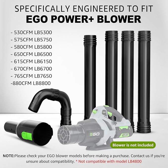 Sealegend 8.3FT Gutter Cleaning Attachment Compatible with EGO Leaf Blower | for Electric Blowers LB5302/LB6504/LB7654/LB8803-2/LB6151..., Swivel Tail-Wand for Easier Control, 360°Nozzle