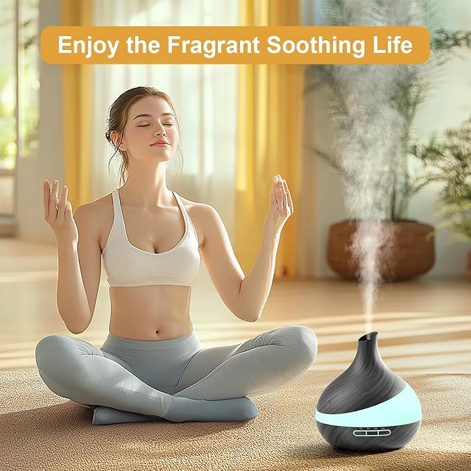 Essential Oil Diffuser for Women: 500ml with 14 Color LED | Aromatherapy Diffuser with 2 Mist Levels - Ideal for Bedroom, Office & Travel - Auto Shut-Off for Safe Sleep