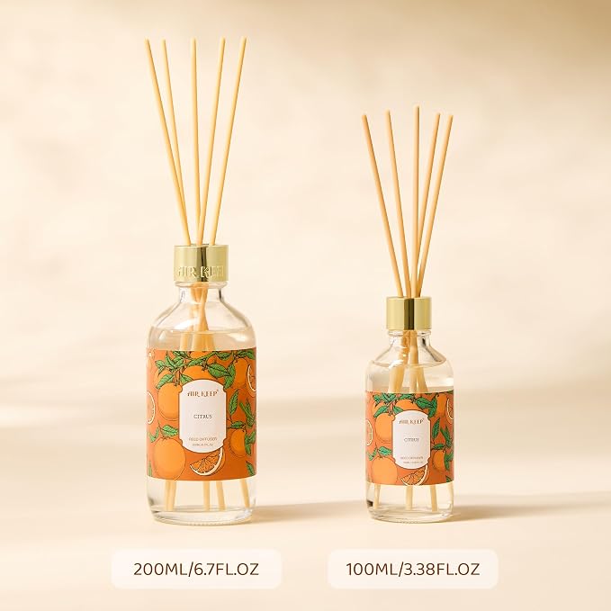 Reed Diffuser Oil Set with Reed Sticks,Vanilla Aromatherapy Oil Scent Diffuser for Home Office Bathroom Decoration Perfume and Gifts 3.38 oz/100ml
