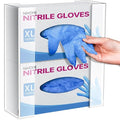 NiHome 2-Tier Clear Acrylic Glove & Tissue Box Holder Dispenser, Wall Mount | Space-Saving Glove Box Dispenser, Adjustable Organizer for Tissues, Baby Wipes, Adhesive or Screw Mount for Kitchen, Bathroom
