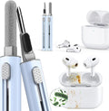 Inesore Multi Cleaning Kit for AirPods & All Bluetooth Earbuds (Blue) | 3-in-1 Design with Brush,Sponge & Metal Tip, Airpod Cleaning, Phone Cleaner, Earbud Cleaning, Electronic Device Cleaning Tool