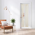 NICETOWN Sidelight Door Curtains 72 Inches Long for Windows Linen Sheer Privacy Protect Light Filtering French Door Side Curtain Panels with Tie Back, 12 Inch Width, 1 Panel, Beige