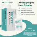 Anti Fog Wipes for Glasses, Binoculars, Face Shields, Ski Masks or Swim Goggles | Pre-Moistened Cleaning Antifog Lens Wipes for Eyeglasses and Defogger for Glasses (30 Count Pack of 2)