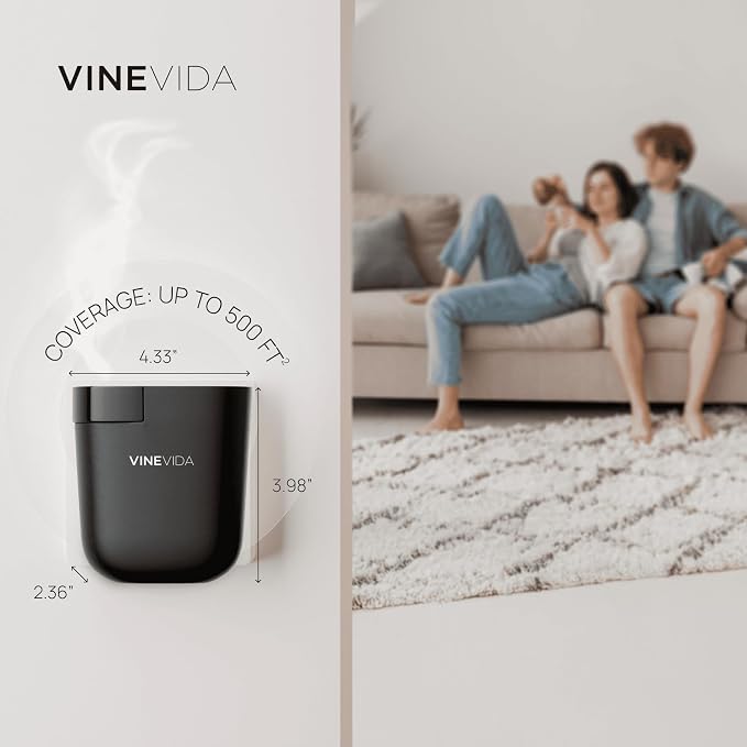 VINEVIDA Prime Plug-in Diffuser for Home & Office | Fragrance Oil Diffuser - Cold Air Diffuser for Essential Oils | Scent Machine (2 Hotel Scents Included)